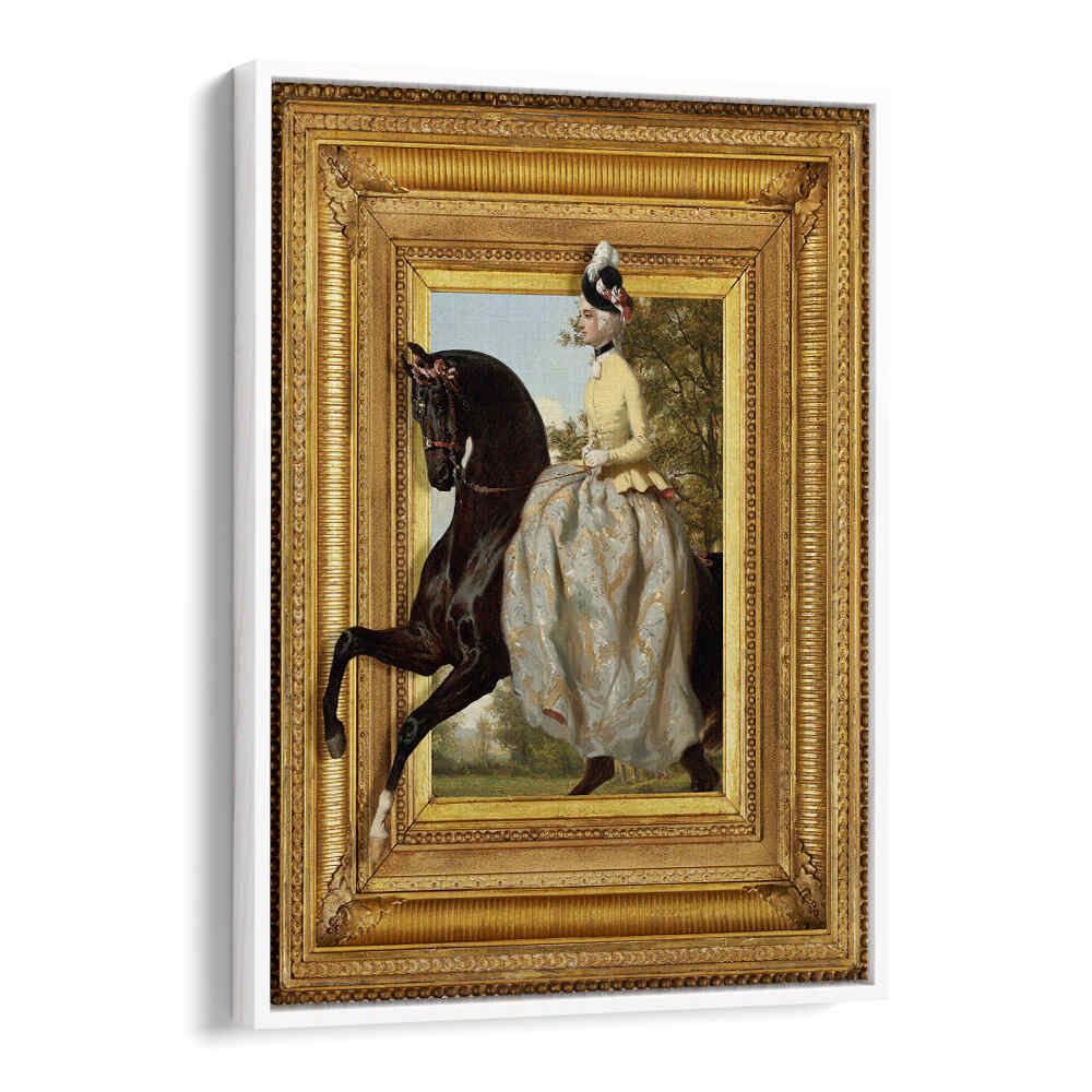 THE LADY AND HER HORSE , ANIMAL PAINTINGS