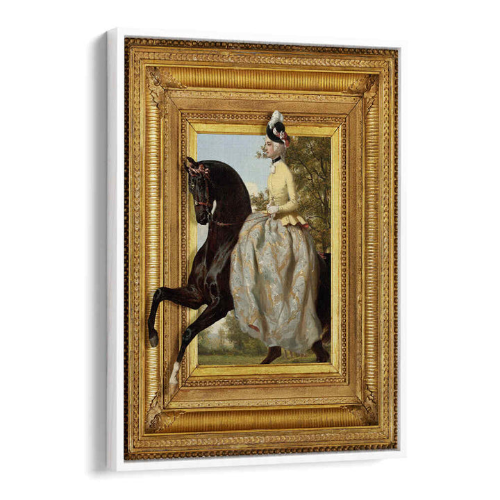 THE LADY AND HER HORSE , ANIMAL PAINTINGS