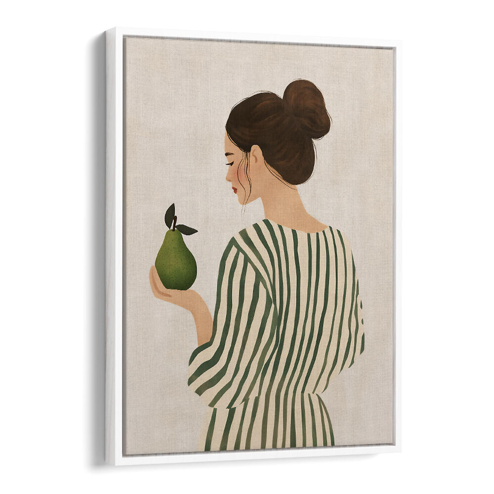 THE WOMAN AND THE PEAR , PORTRAITS & FIGURATIVE ILLUSTRATIONS
