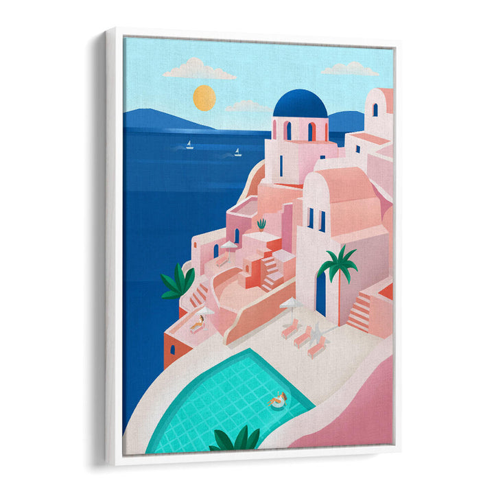 TRANQUIL MEDITERRANEAN COASTAL SCENE , TRAVEL POSTERS