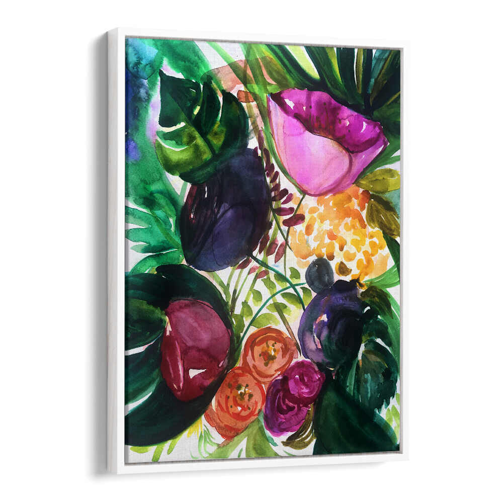 TROPICA I , FLORAL FLOWER PAINTINGS