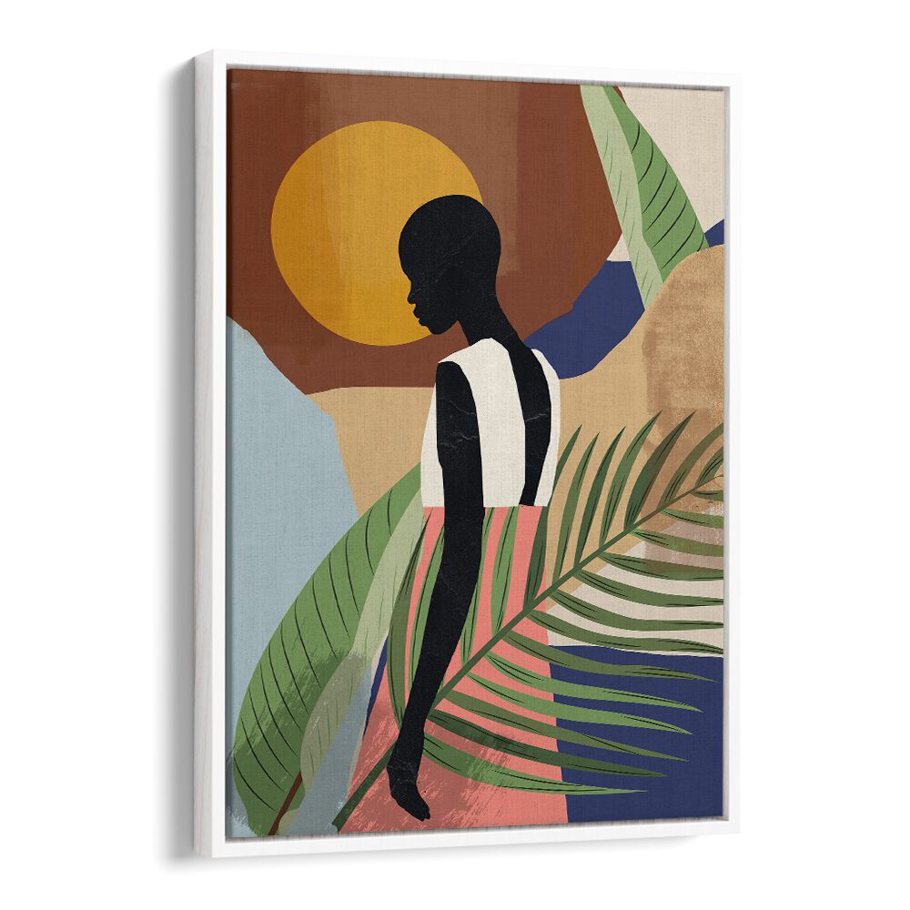 Vibrant Tropical Girl Shape, Boho Art Paintings featuring bold colors and dreamy designs for your space.