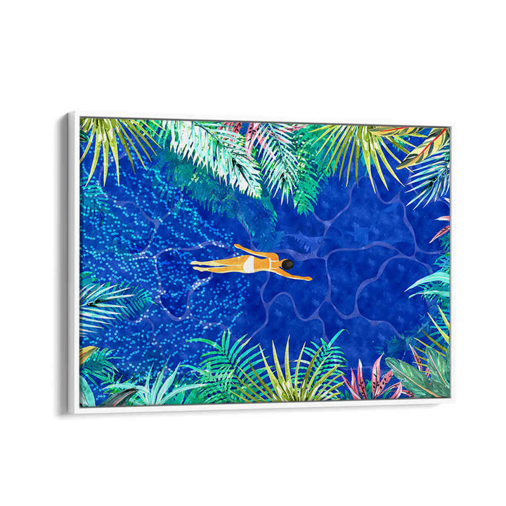 TROPICAL JUNGLE POOL , BEACH PAINTINGS