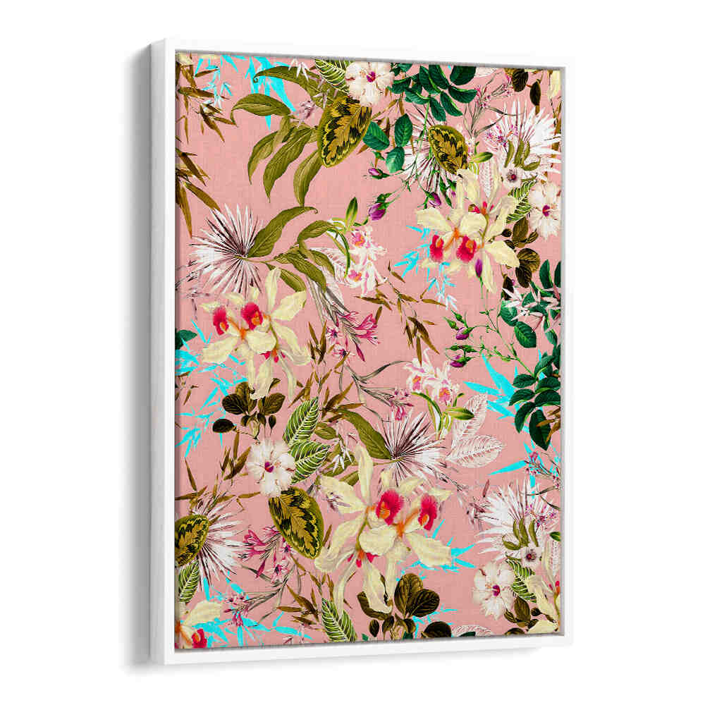 TROPICAL PINK ORCHIDS , FLORAL FLOWER PAINTINGS