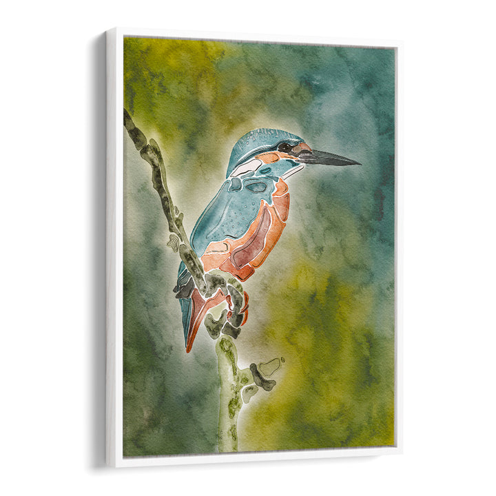 VIBRANT WATERCOLOR KINGFISHER