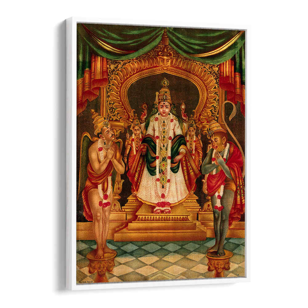 VISHNU PORTRAYED WITH HANUMAN AND GARUDA