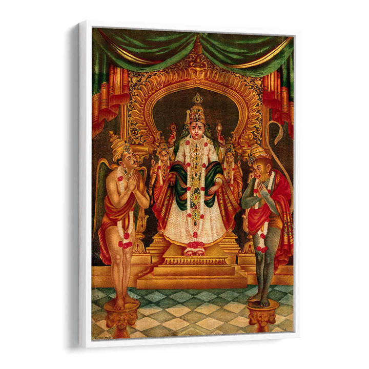 VISHNU PORTRAYED WITH HANUMAN AND GARUDA