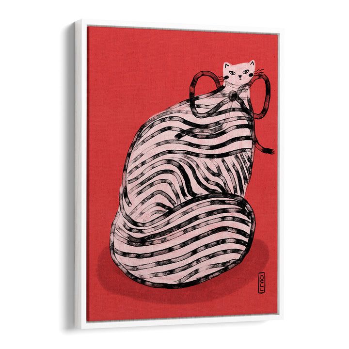 WHIMSICAL RED STRIPED CAT