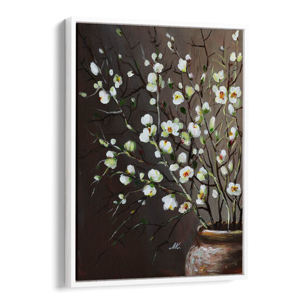 WHITE BLOSSOMS IN VASE