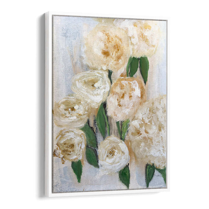 WHITE WHISPER , FLORAL FLOWER PAINTINGS