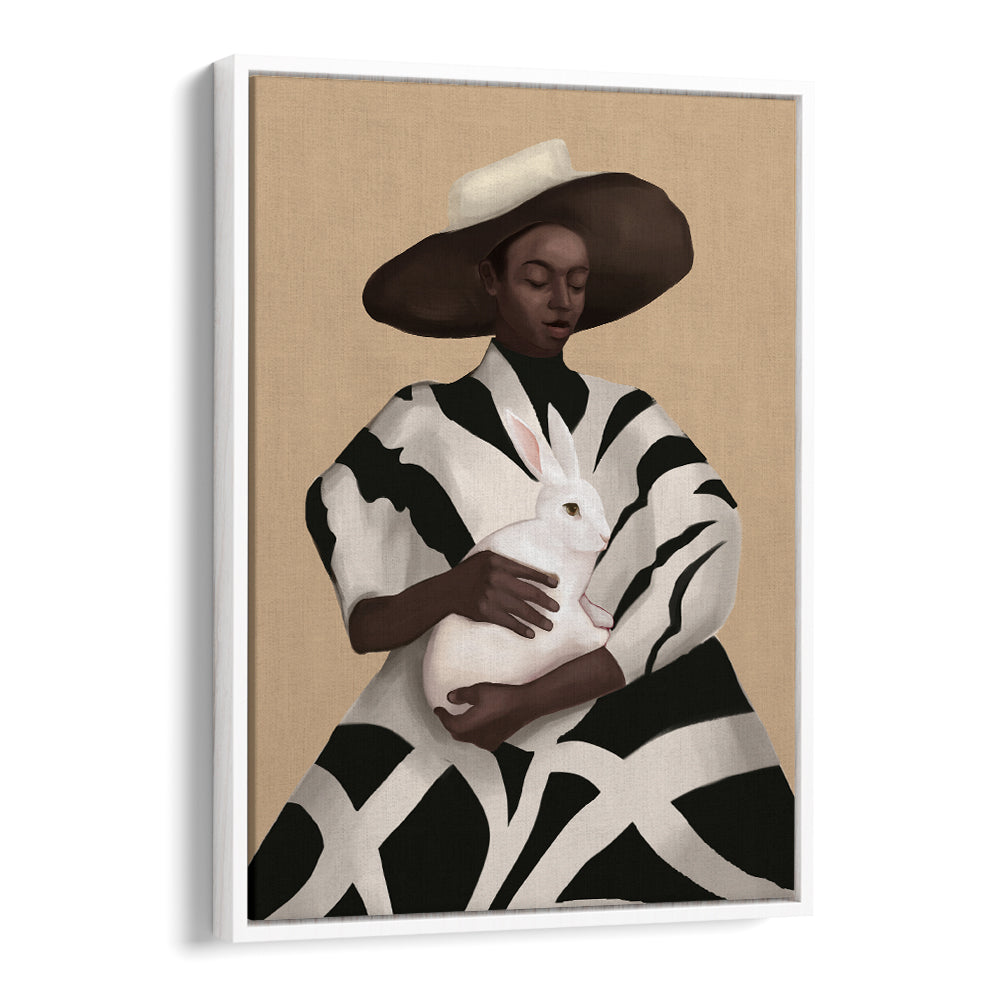 WOMAN IN STRIPES, SURREAL ART PRINTS