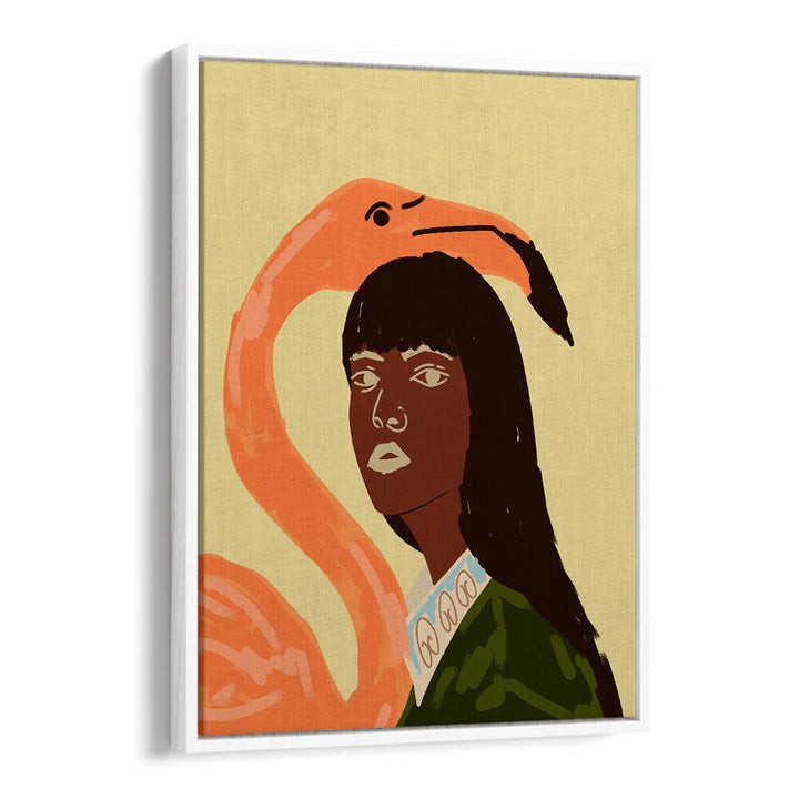 WRAPPED IN FLAMINGO DREAMS , PORTRAITS & FIGURATIVE ILLUSTRATIONS