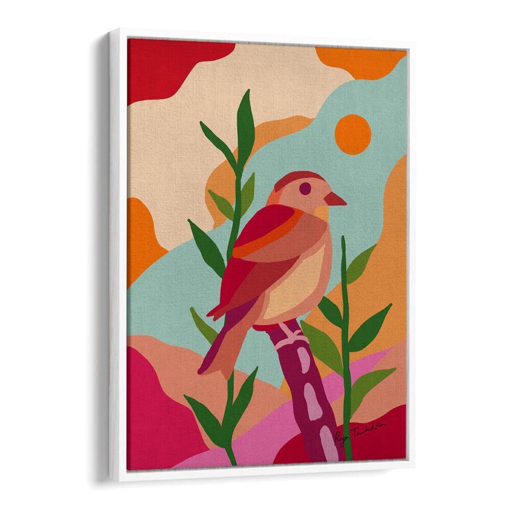 YELLOW THROATED SPARROW  ABSTRACT ART