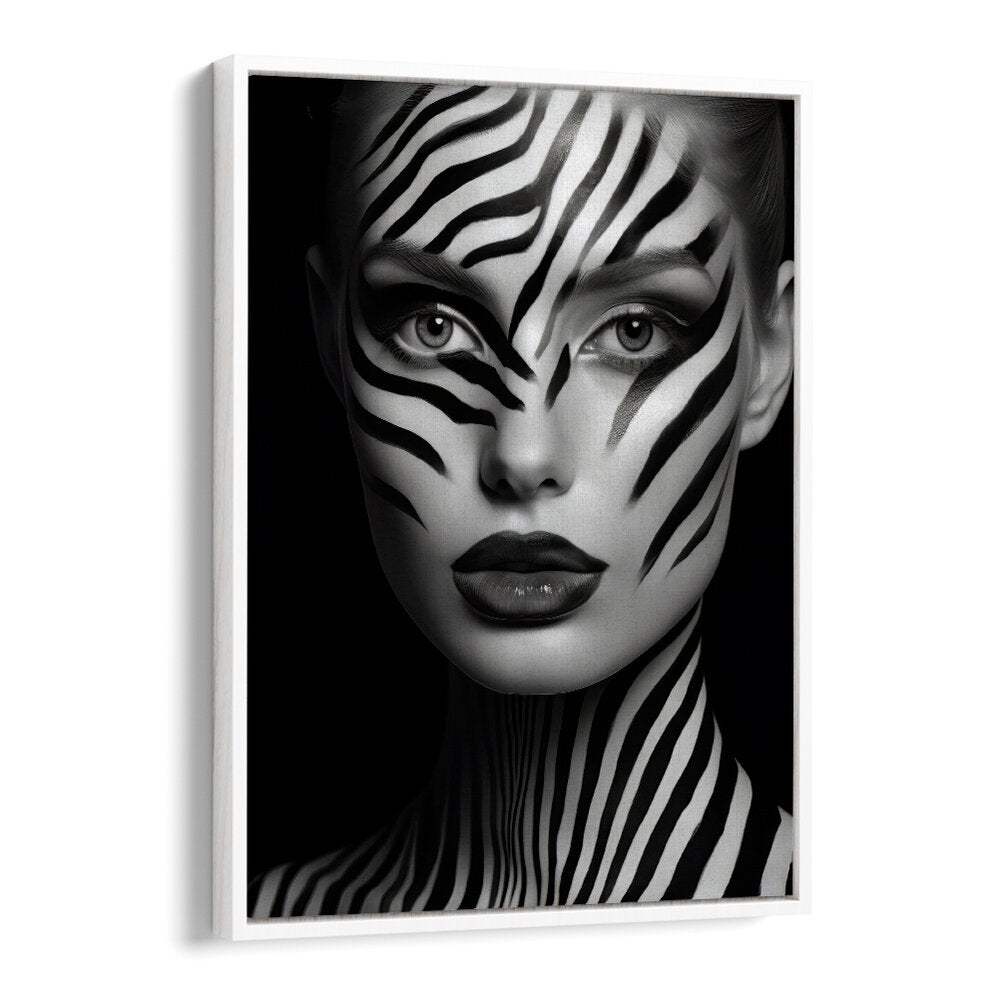 ZEBRA WOMAN PORTRAIT , PORTRAITS & FIGURATIVE ILLUSTRATIONS