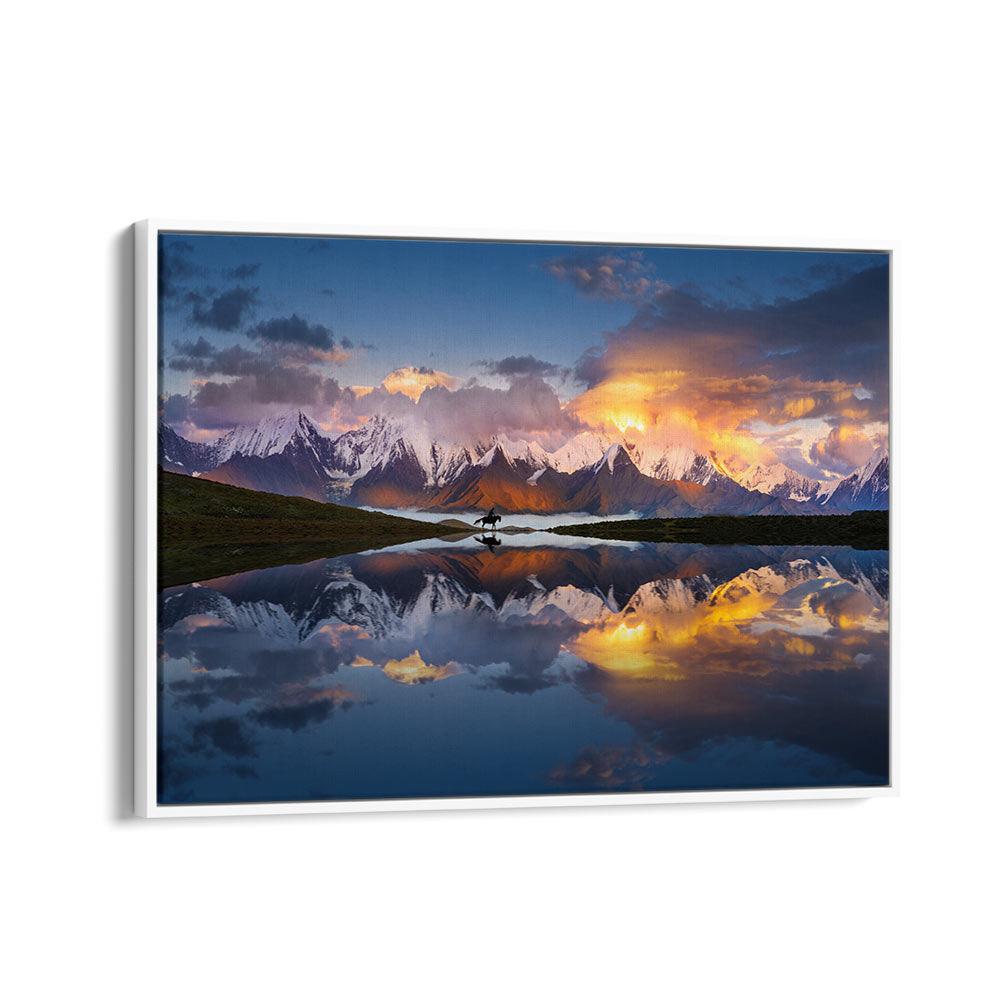 Breathtaking reflection of majestic mountains in Sichuan, perfect for MOUNTAINS IN SICHUAN, PHOTOGRAPHY PRINTS collection.