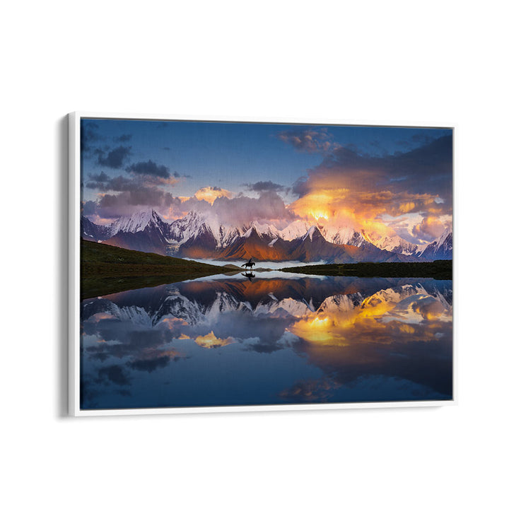 Breathtaking reflection of majestic mountains in Sichuan, perfect for MOUNTAINS IN SICHUAN, PHOTOGRAPHY PRINTS collection.