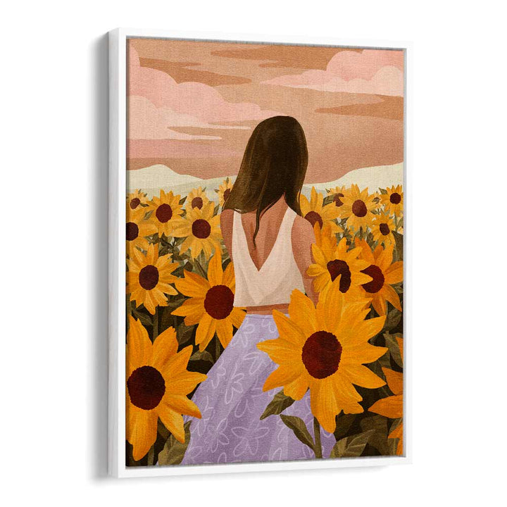 SUNFLOWER EVENINGS BY GOED BLAUW, WOMEN ILLUSTRATION ART PRINTS