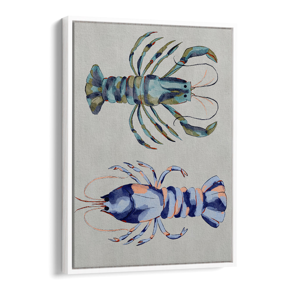 BLUE LOBSTERS WATERCOLOR
