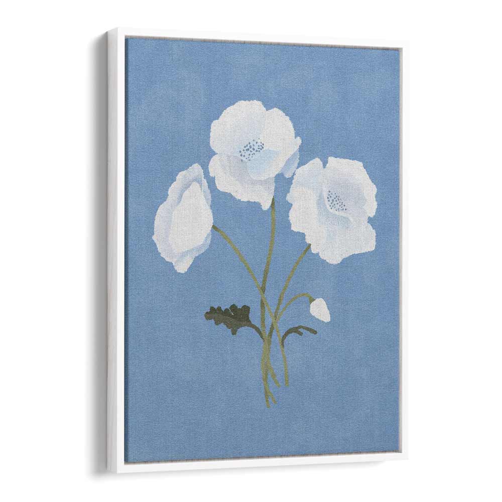 WHITE ON BLUE BY GOED BLAUW, BOTANICAL ART PRINTS