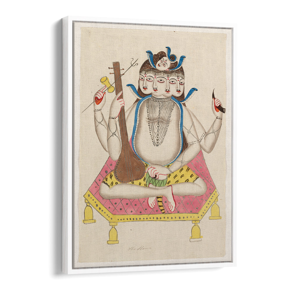 SHIVA DURING 19TH CENTURY PAINTING , INDIAN ART PAINTINGS