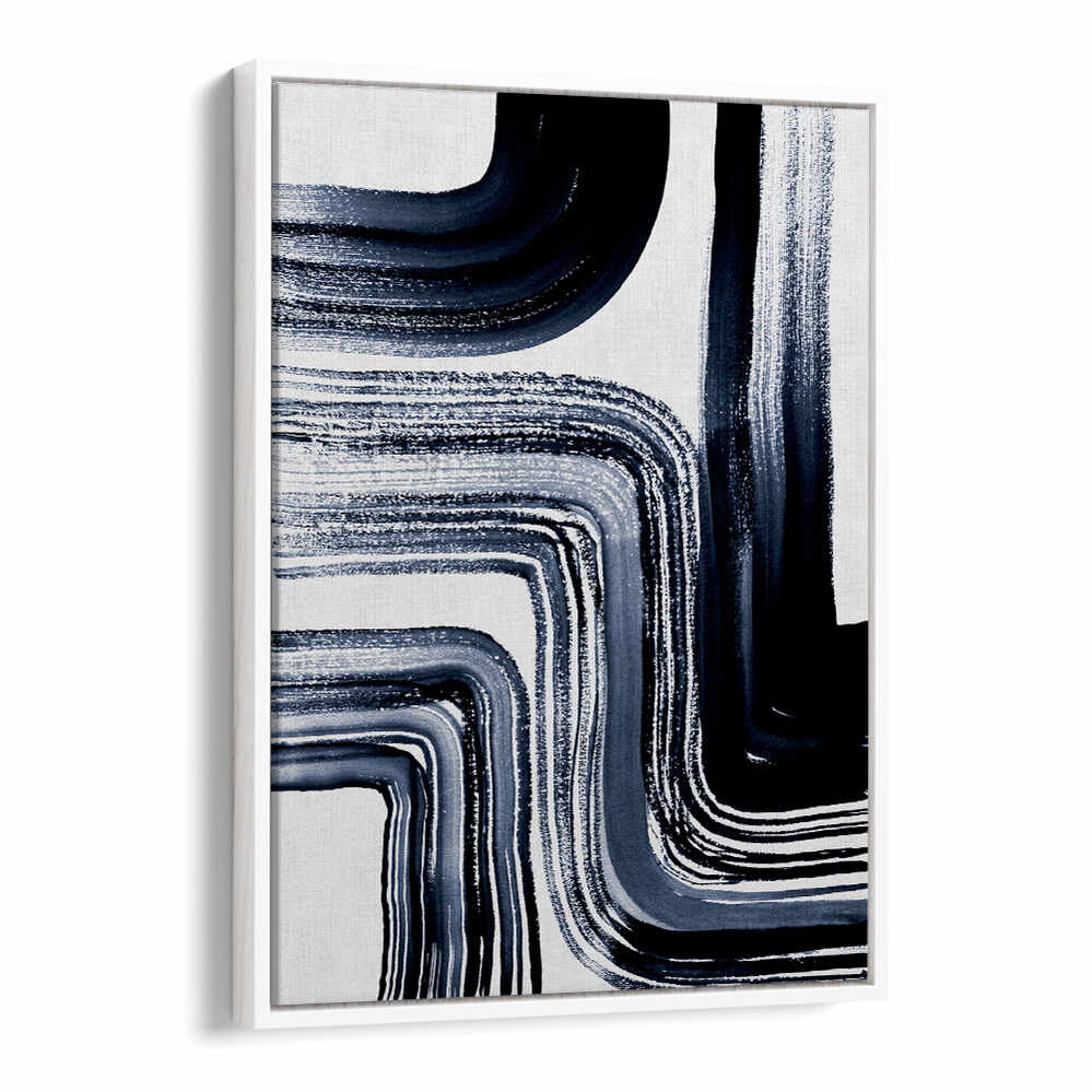 Transform your space with ZEN GARDEN STROKES, ABSTRACT PAINTINGS featuring dynamic blue and white brushstrokes.