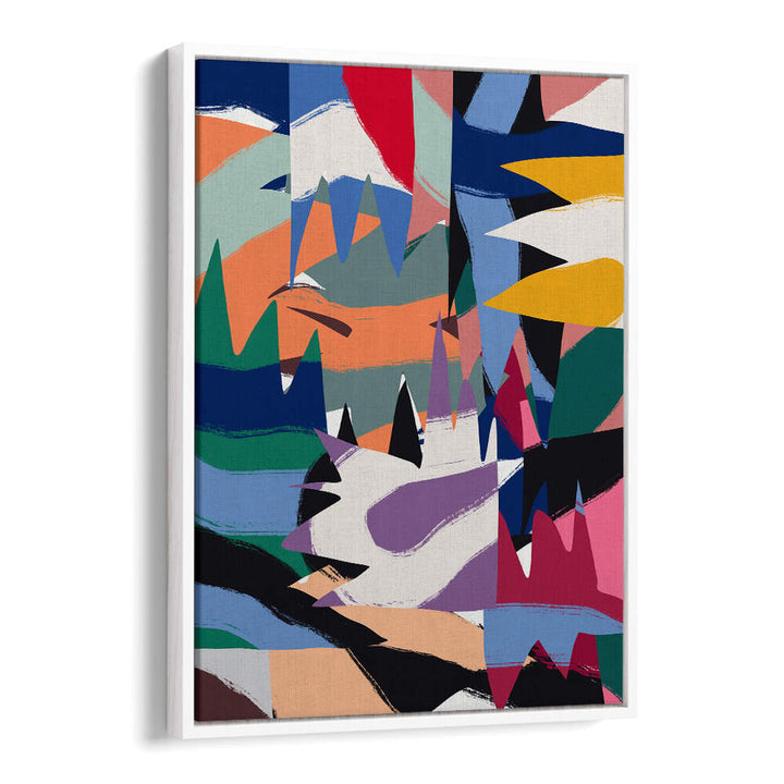 GEOMETRICAL CUT OUT WITH RIBBONS , ABSTRACT PAINTINGS