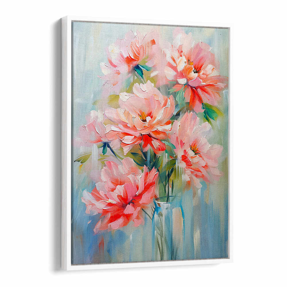 EVERGREEN GREEN PAINTERLY FLORALS V ,FLORAL FLOWER PAINTINGS