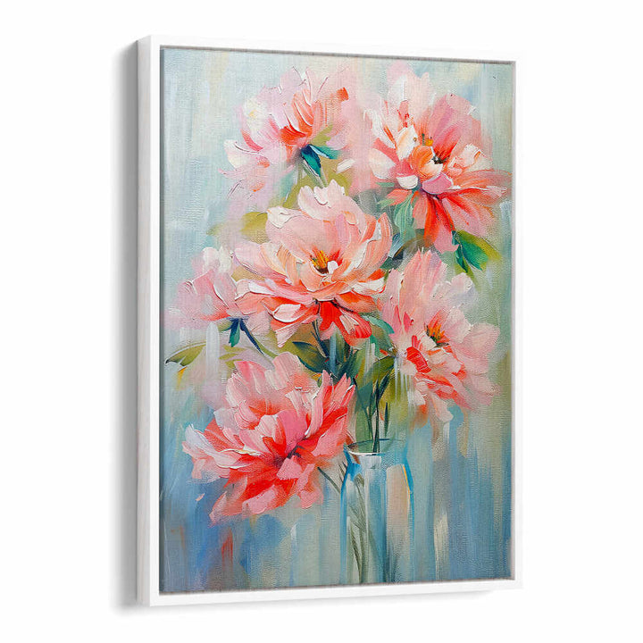 EVERGREEN GREEN PAINTERLY FLORALS V ,FLORAL FLOWER PAINTINGS