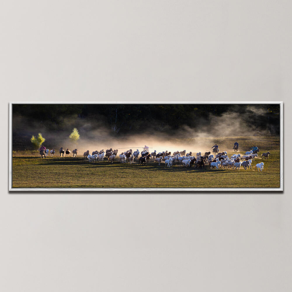 LIGHTING AND THE HORSES , PANORAMIC ART