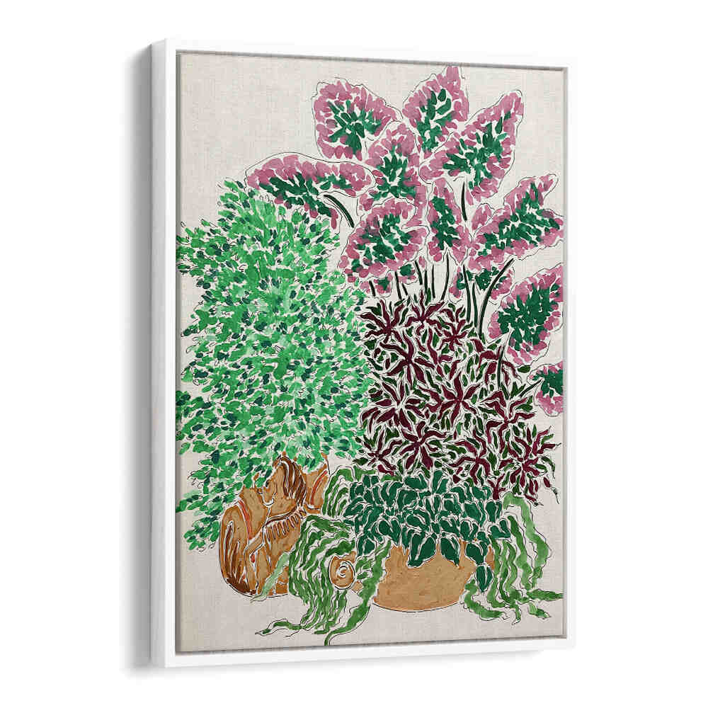 MONSOON FRONTYARD , FLORAL FLOWER PAINTINGS
