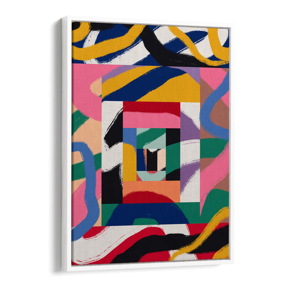GEOMETRIC SHAPES AND BOLD BRUSHSTROKES , ABSTRACT PAINTINGS