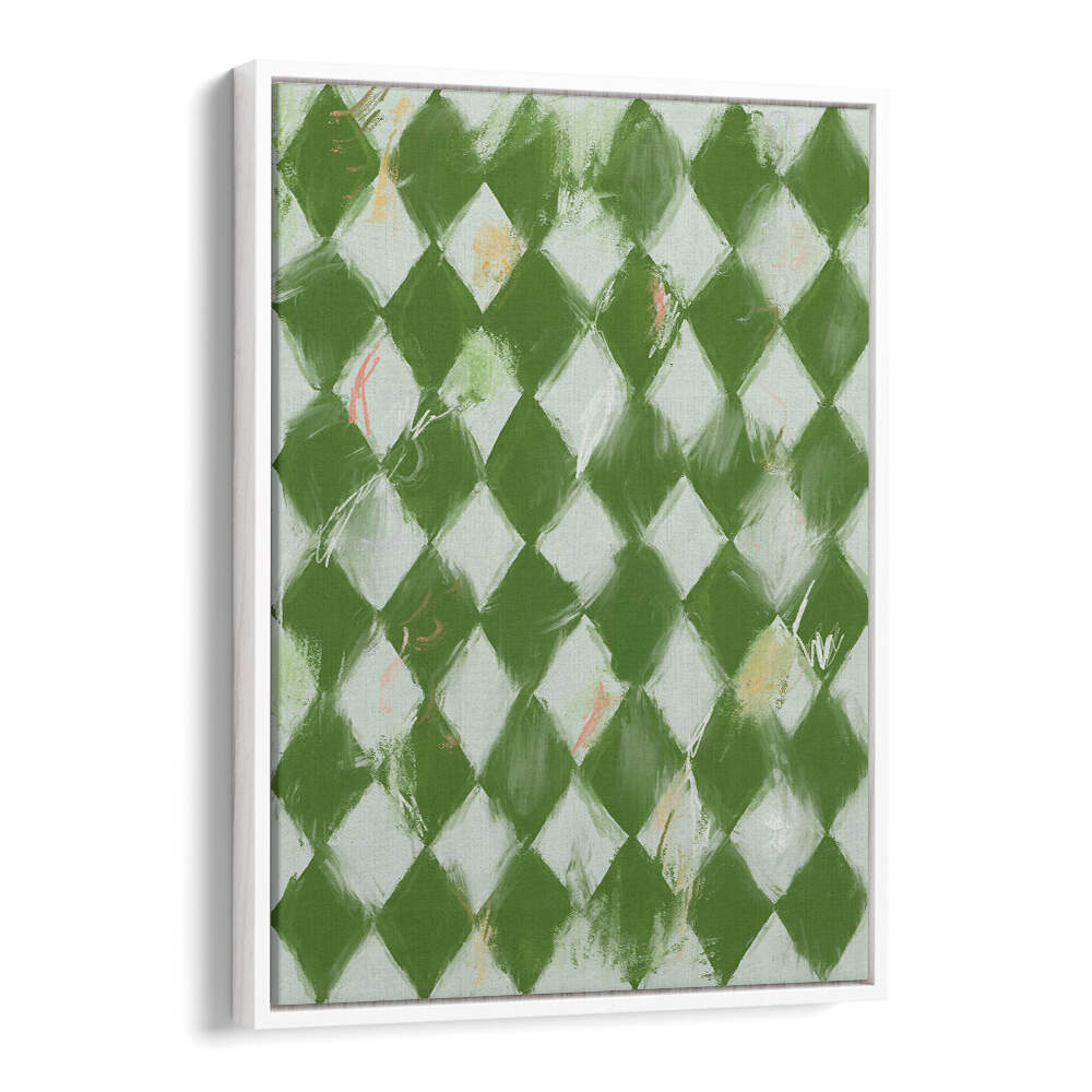 VERDANT DIAMONDS , GEOMETRIC ART PRINTS
