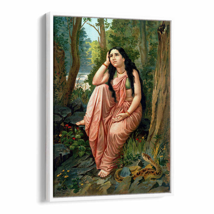 DAMAYANTI VANAVASA , INDIAN ART PAINTINGS