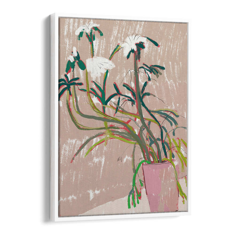 FLORAL  IN A PINK VASE , FLORAL FLOWER PAINTINGS