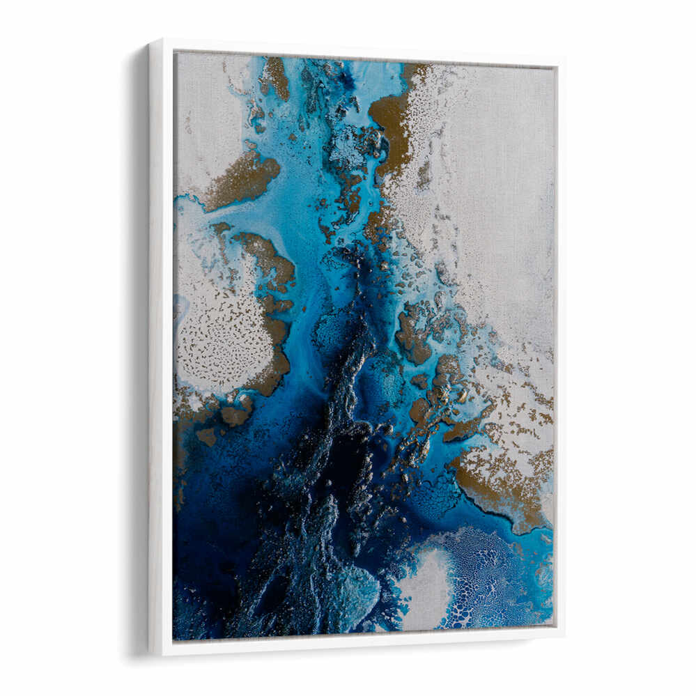 Deep navy hues and abstract designs come together in stunning NAVY INSPIRED, ABSTRACT PAINTINGS to elevate your space.