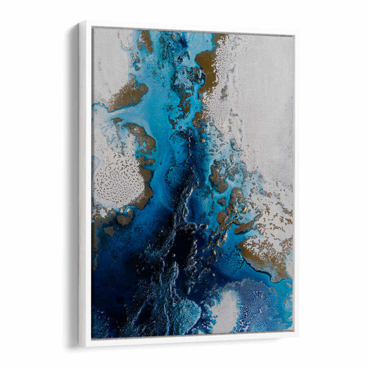 Deep navy hues and abstract designs come together in stunning NAVY INSPIRED, ABSTRACT PAINTINGS to elevate your space.
