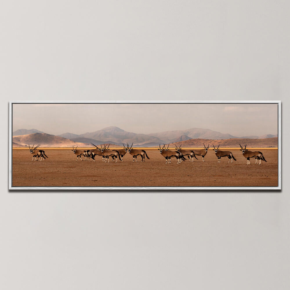 HERD OF ORYX , PANORAMIC ART