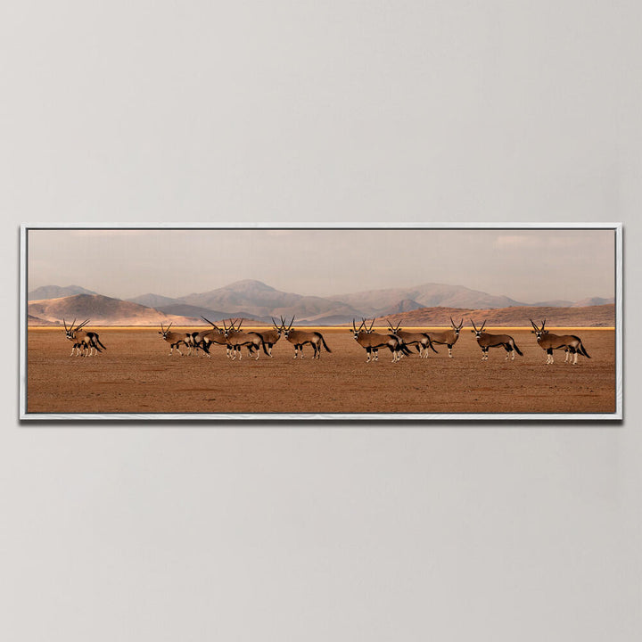 HERD OF ORYX , PANORAMIC ART