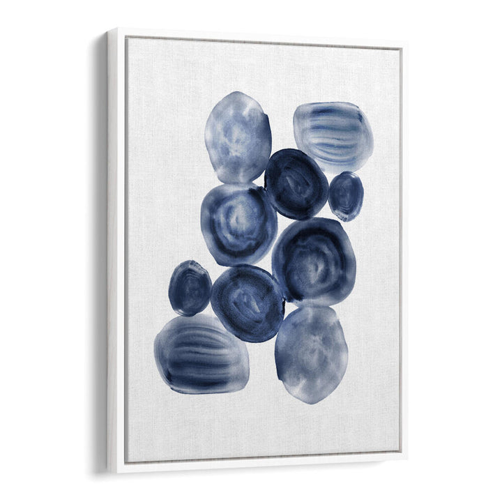INDIGOPOOLS Abstract Paintings feature captivating blue shapes, perfect for enhancing modern living spaces.