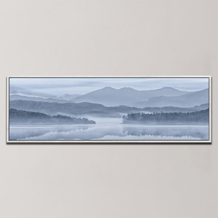MOUNTAIN TREES AND REFLECTION , PANORAMIC ART