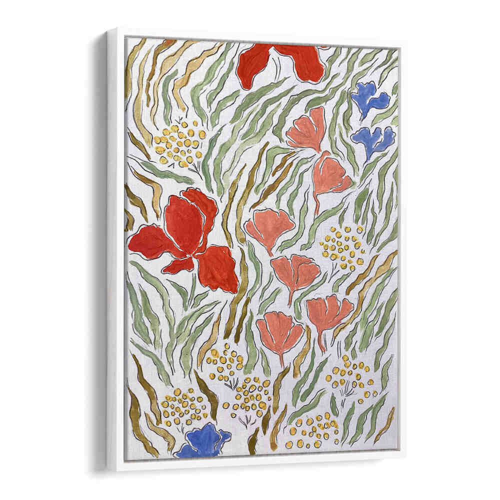 WIND IN THE MEADOW , FLORAL FLOWER PAINTINGS