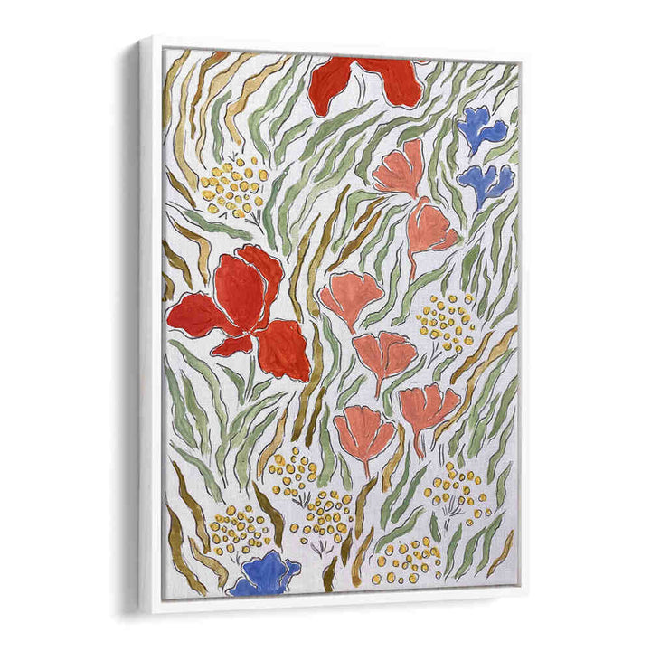 WIND IN THE MEADOW , FLORAL FLOWER PAINTINGS