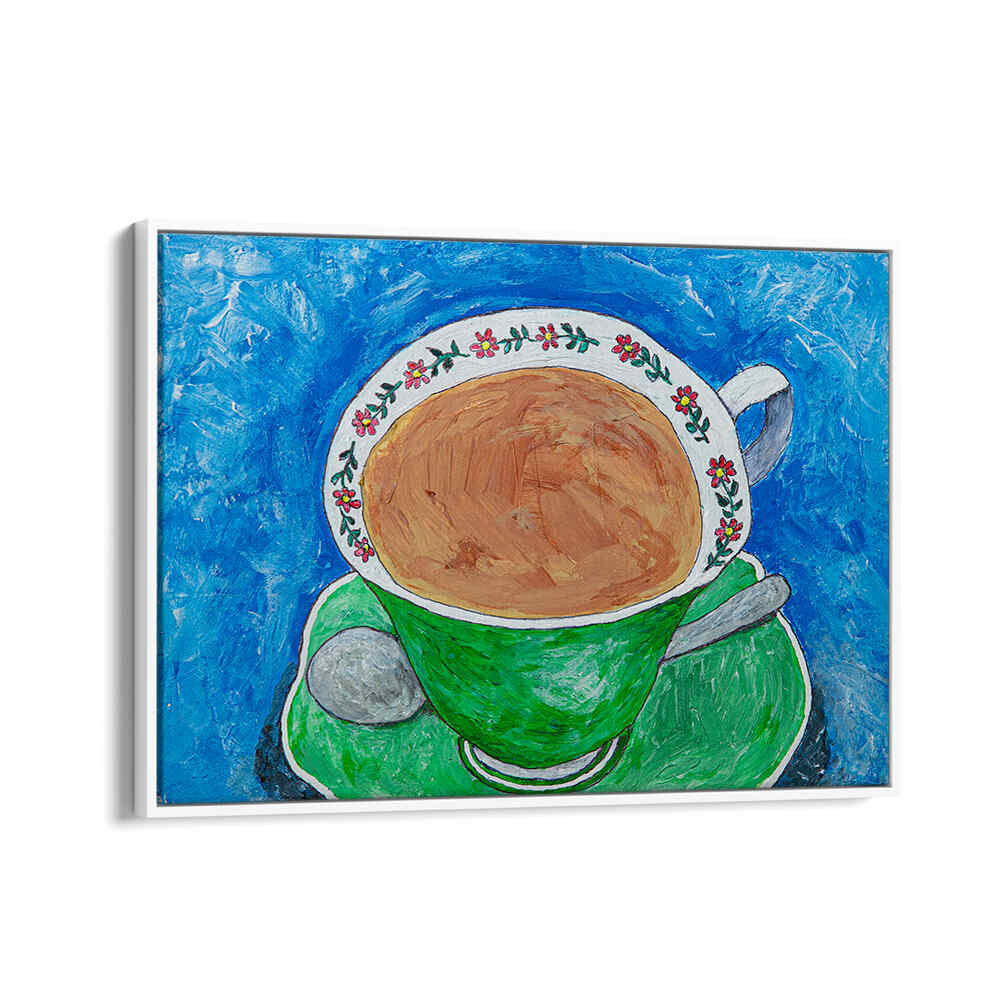 Brighten your cooking space with MPUME'S TEACUP, KITCHEN POSTERS showcasing colorful teacup art on vibrant backgrounds.
