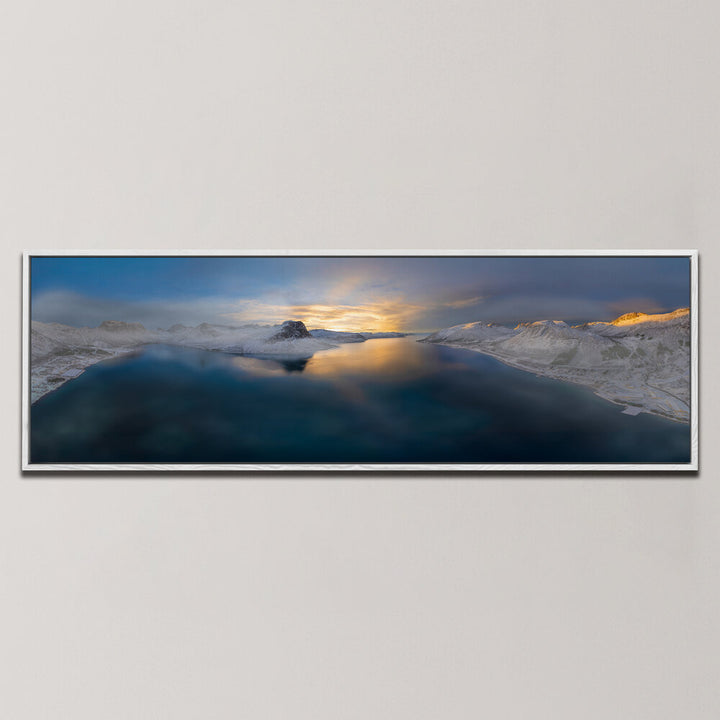 FJORD AT DUSK , PANORAMIC ART
