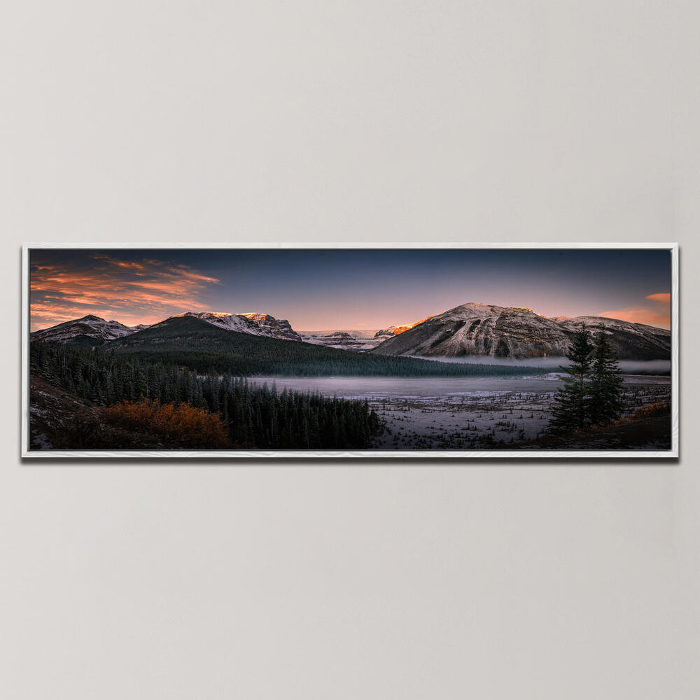 SUNRISE AT ROCKY MOUNTAINS , PANORAMIC ART
