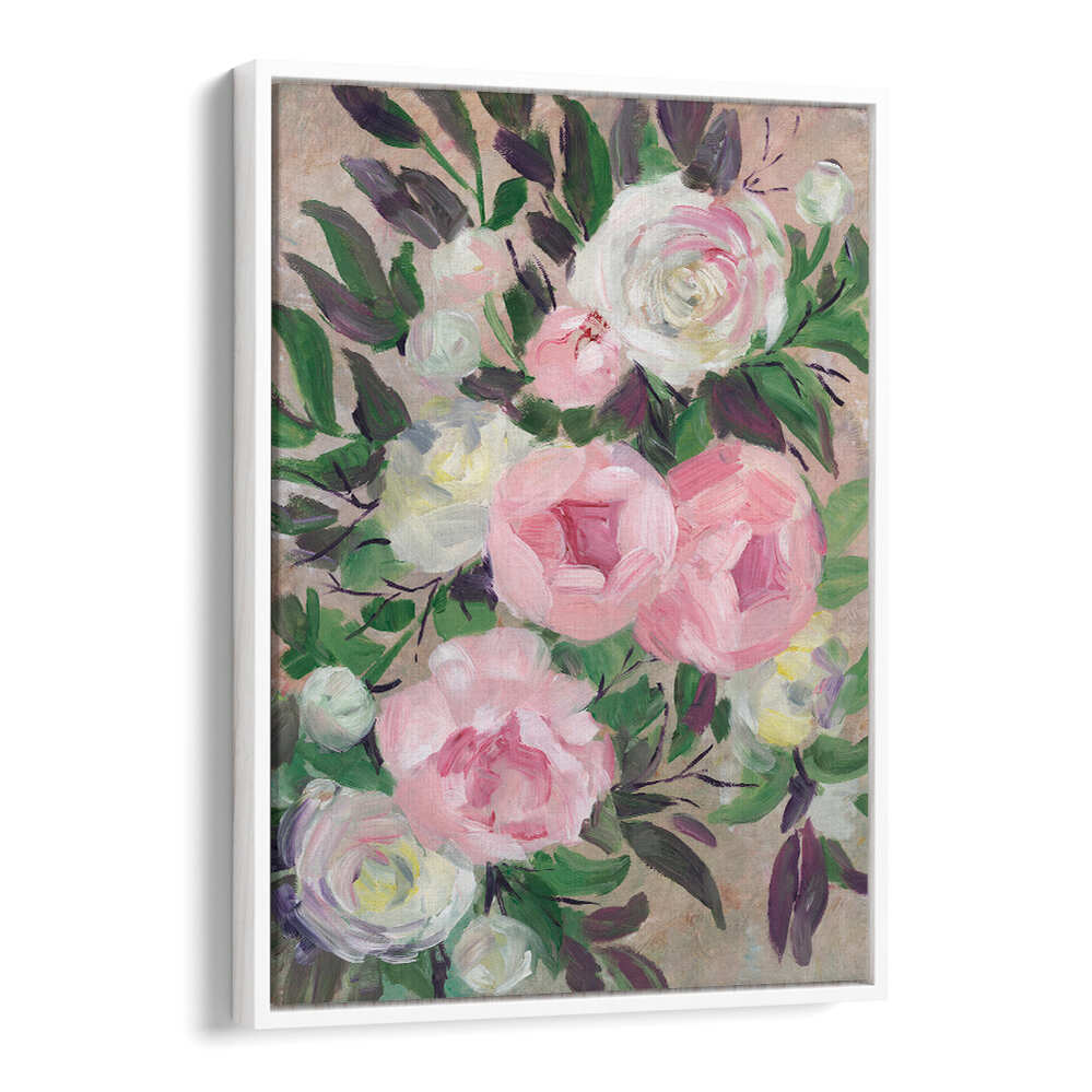 ZOYE PAINTERLY BOUQUET , FLORAL FLOWER PAINTINGS
