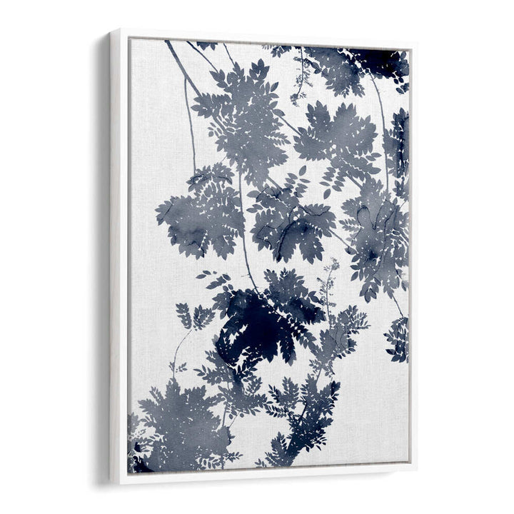 Elegant deep ecology floral flower paintings in navy tones, perfect for transforming your living space into a vibrant oasis.