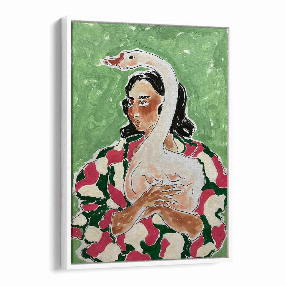 GIRL WITH DUCK , PORTRAITS & FIGURATIVE ILLUSTRATIONS