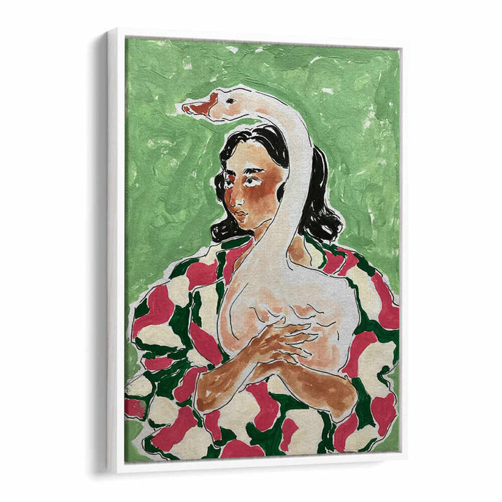 GIRL WITH DUCK , PORTRAITS & FIGURATIVE ILLUSTRATIONS