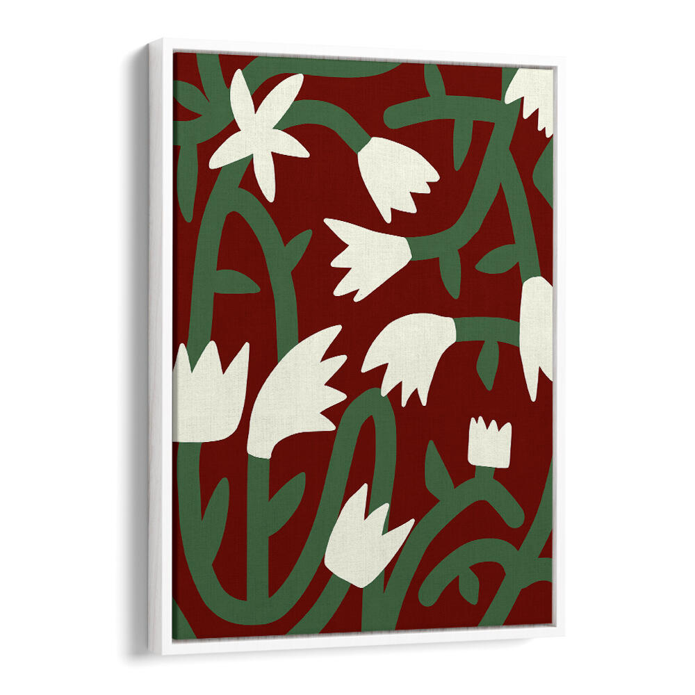 BOLD FLORAL PATTERN WITH ABSTRACT FLOWERS , FLORAL FLOWER PAINTINGS